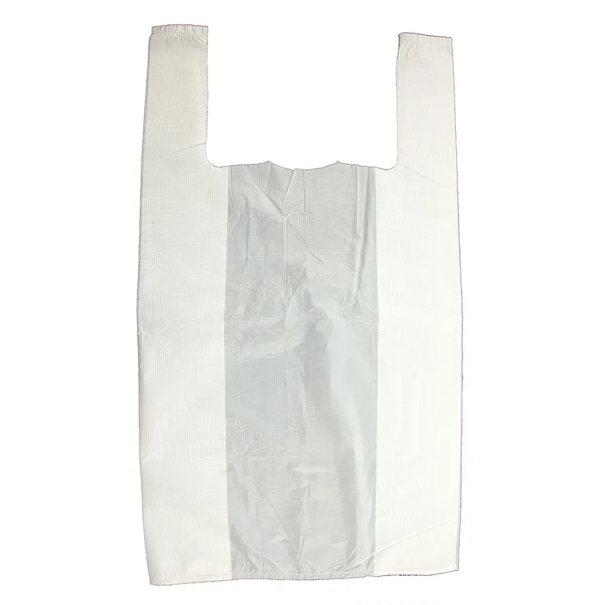 White Jumbo Vest Carriers 12x19x23" - 100 Count