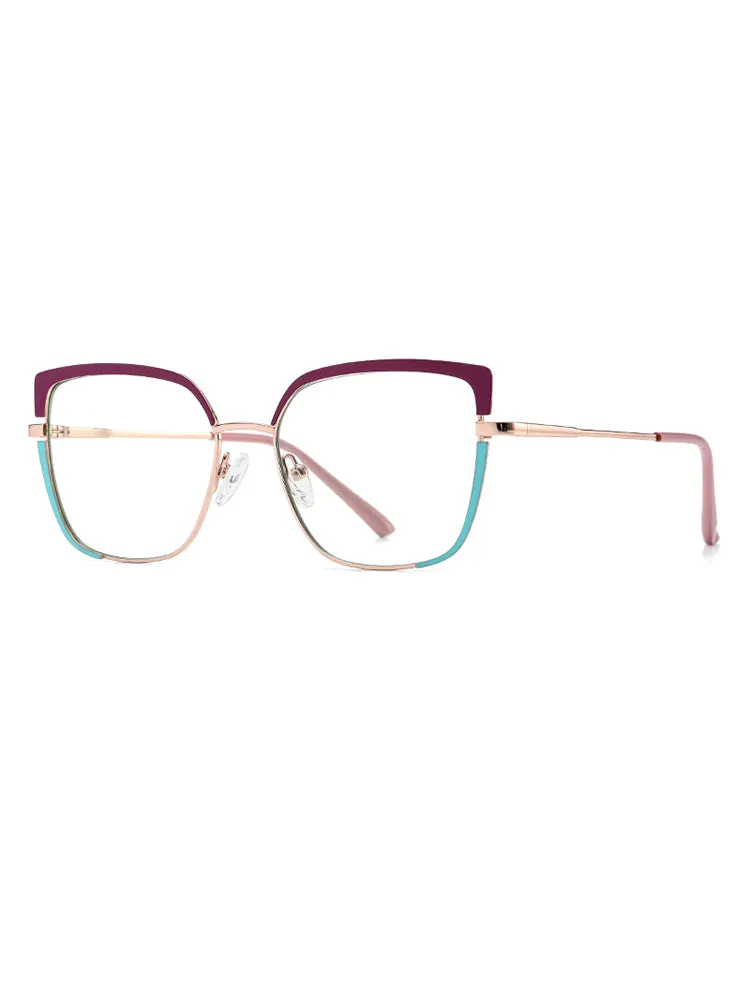 Women'S Metal Temple Blue Light Blocking Glasses