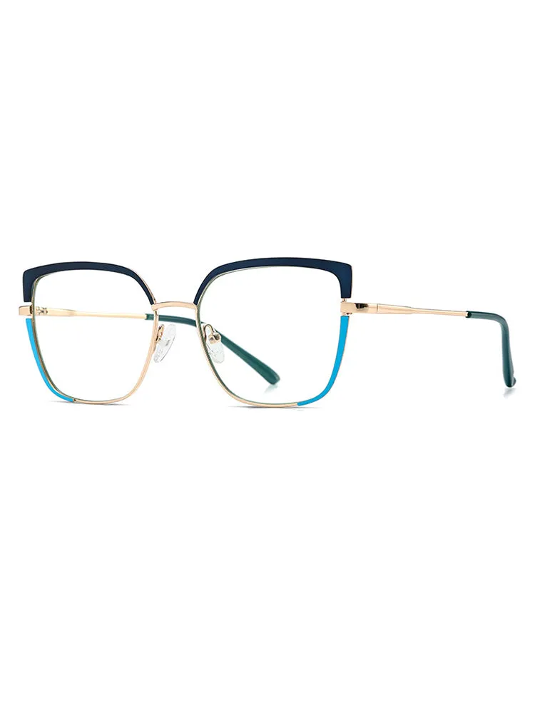 Women'S Metal Temple Blue Light Blocking Glasses