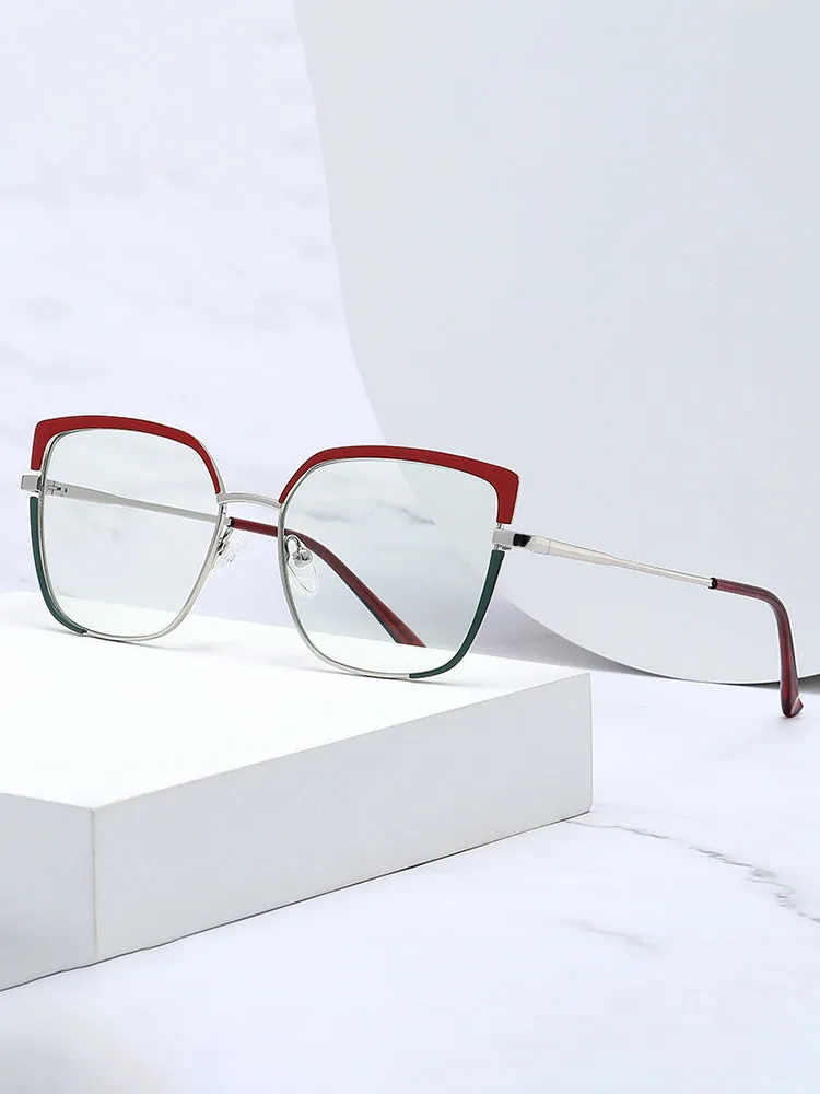 Women'S Metal Temple Blue Light Blocking Glasses