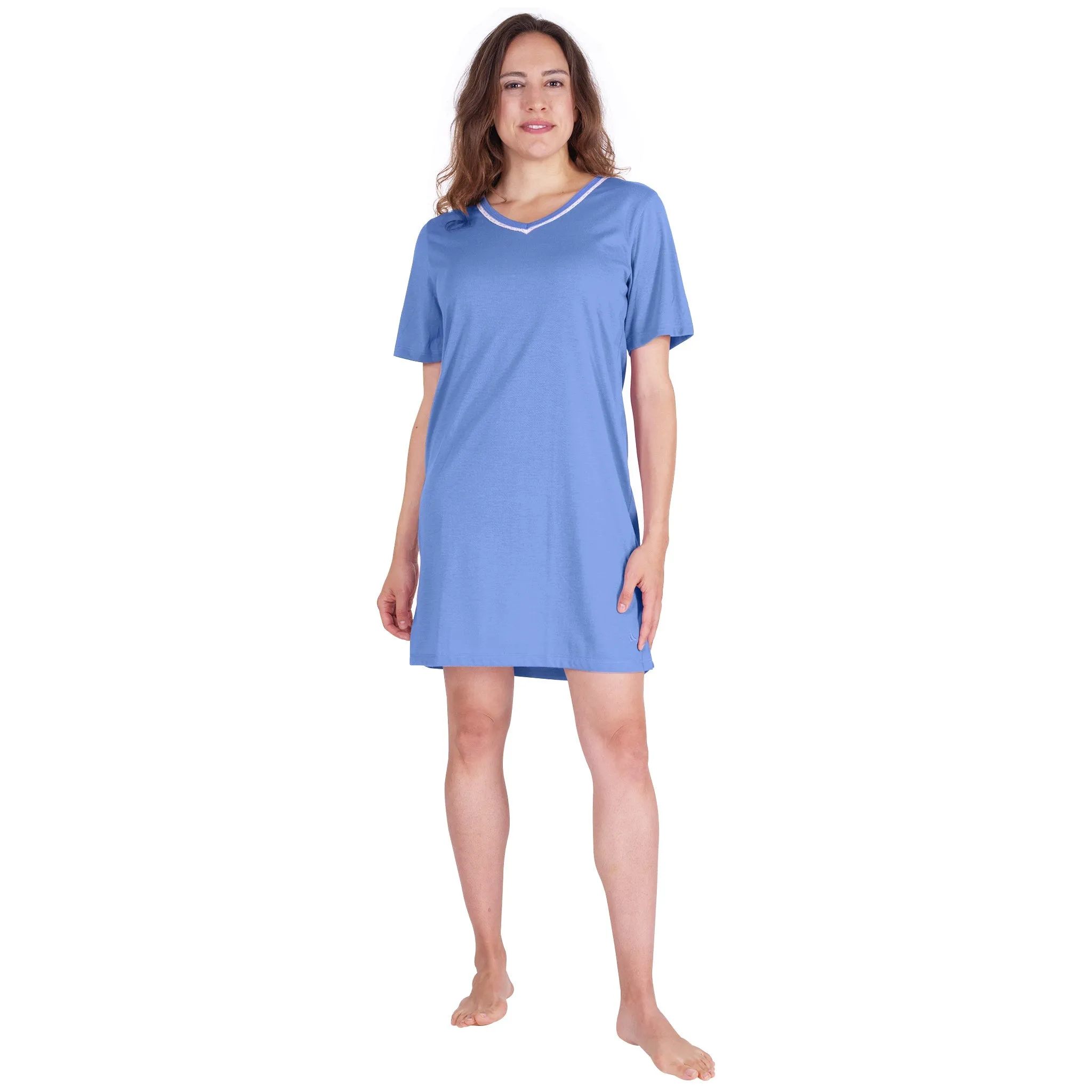 Women's Moisture Wicking V-Neck Nightshirt
