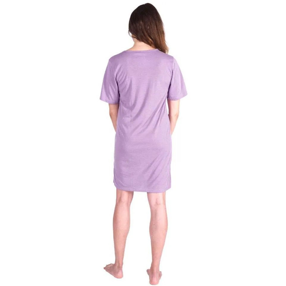 Women's Moisture Wicking V-Neck Nightshirt